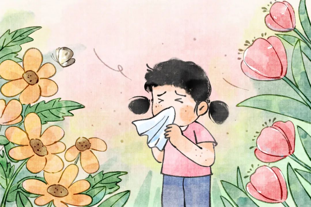摄图网_700001864_手绘水墨过敏源知识之花粉场景插画(企业商用).jpg